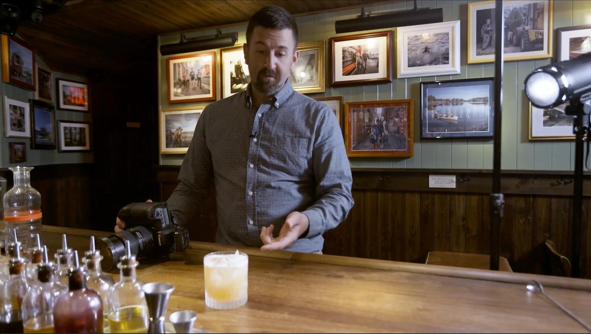 Brent Herrig teaching commercial lighting technique at a hospitality venue