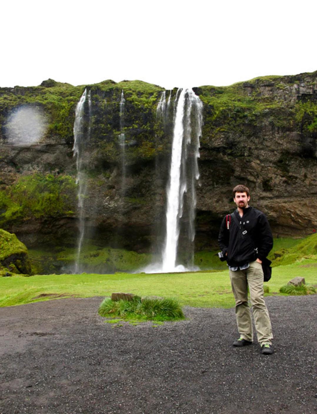 Brent Herrig exploring the dramatic landscapes of Iceland