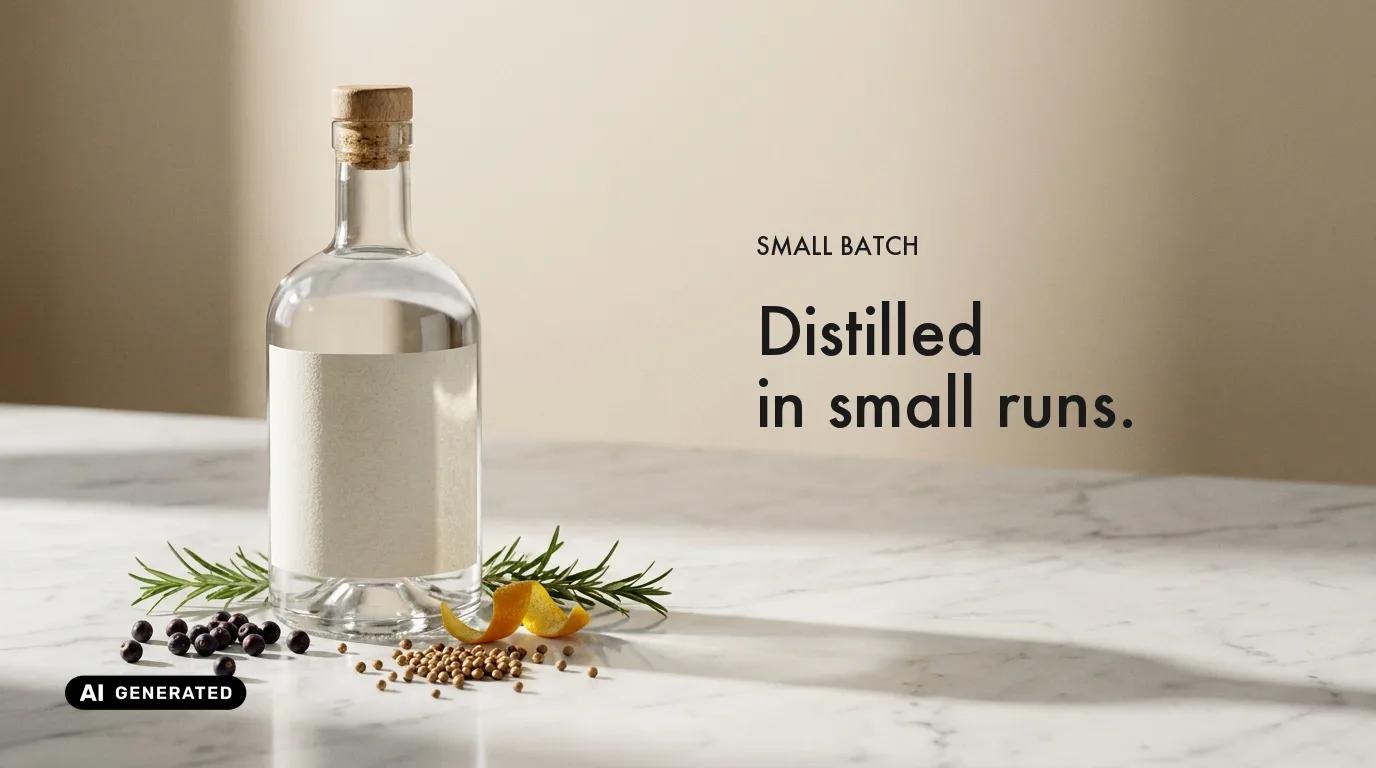 A faux product advertisement built on an AI-generated image with the AI label clearly in place