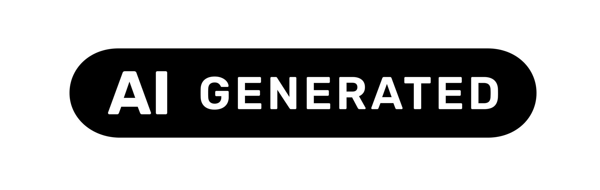 The official EU label for AI-generated content, a rounded badge reading AI
