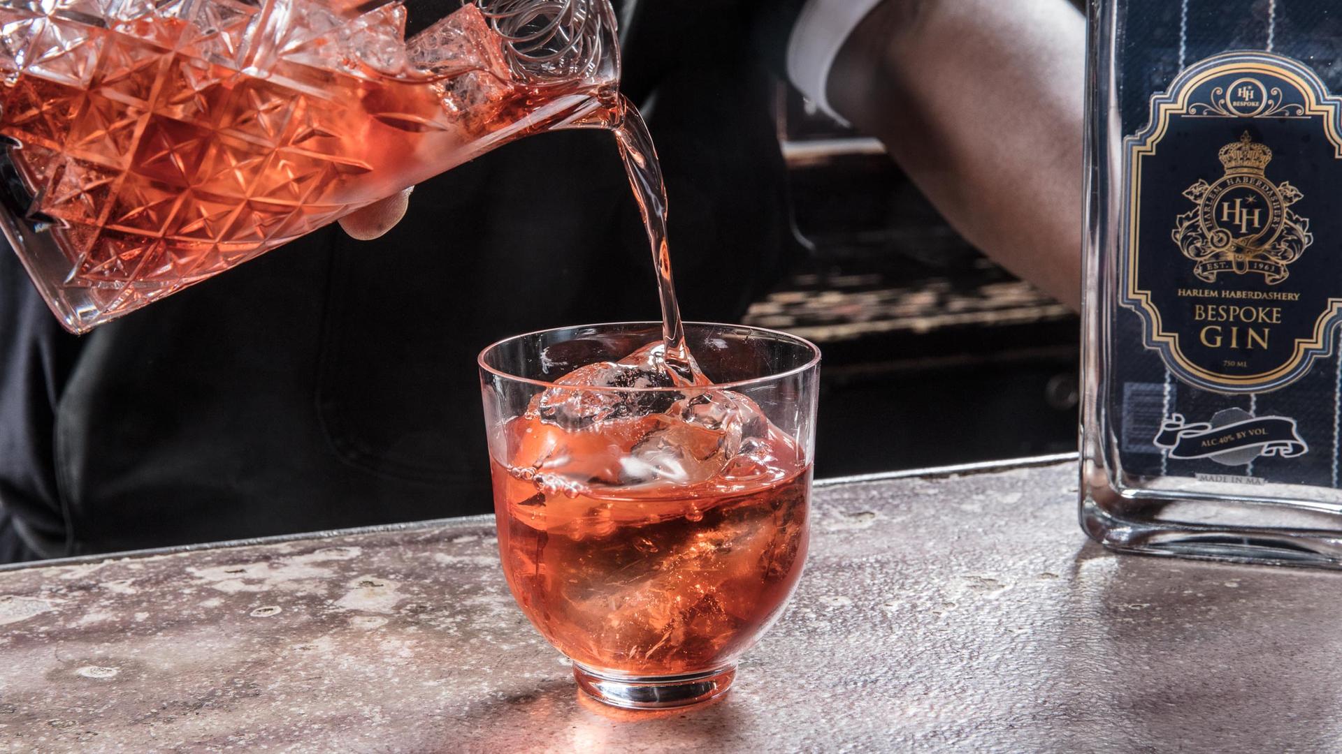 HH Bespoke gin negroni cocktail, Harlem spirits brand
