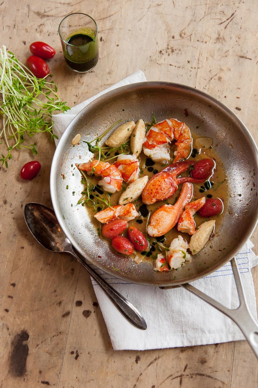 Selection of New York restaurant dishes, food photography