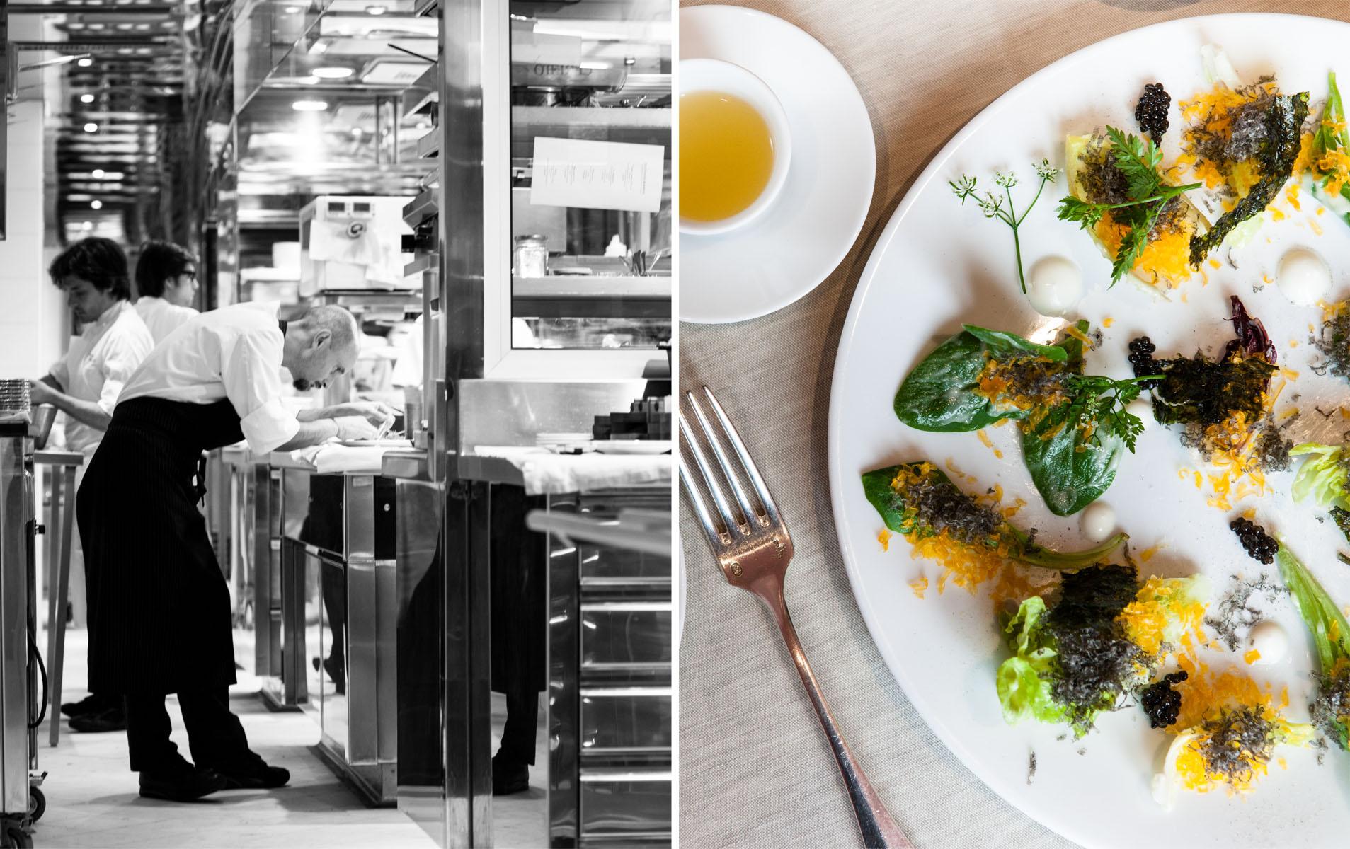 Social group dining at an upscale New York restaurant