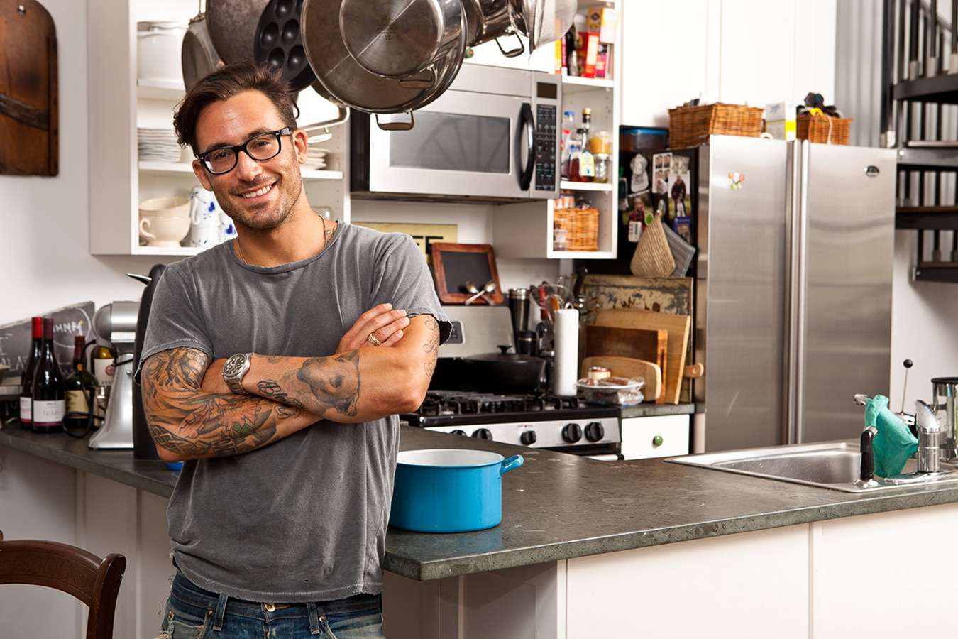 Portrait of Michael Chernow, co-founder of The Meatball Shop, New York