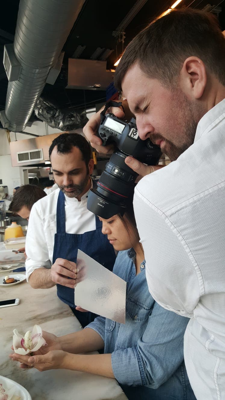 Brent Herrig on set shooting the Spoonfuls of Inspiration fine art series