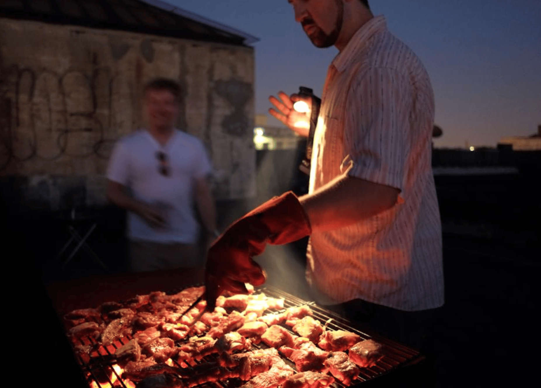 Brent Herrig showcasing his personal culinary and BBQ skills