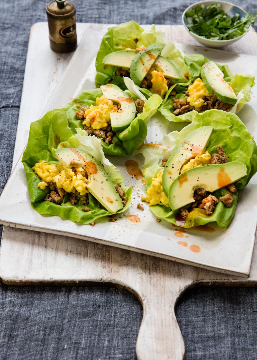 Egg breakfast tacos with sausage from The Whole30 Cookbook