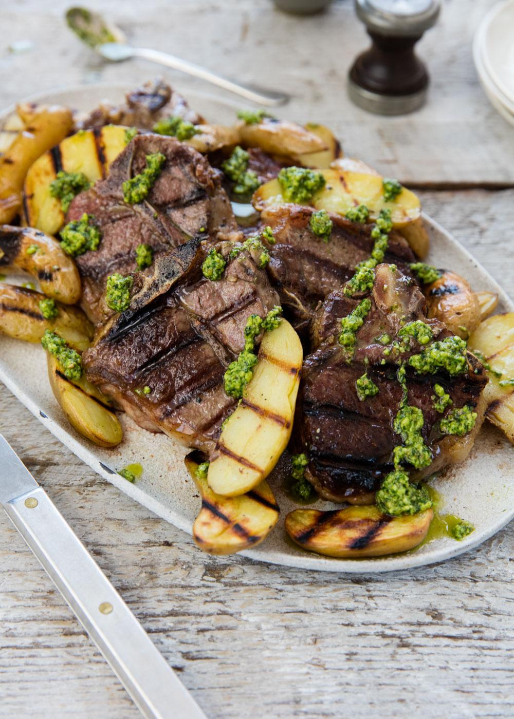 Lamb chops with fingerling potatoes from The Whole30 Cookbook