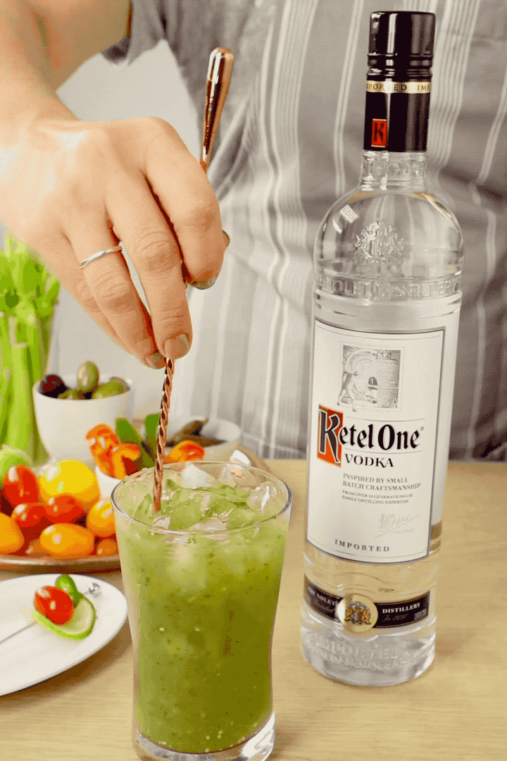 Social media optimized cocktail cinemagraph loop