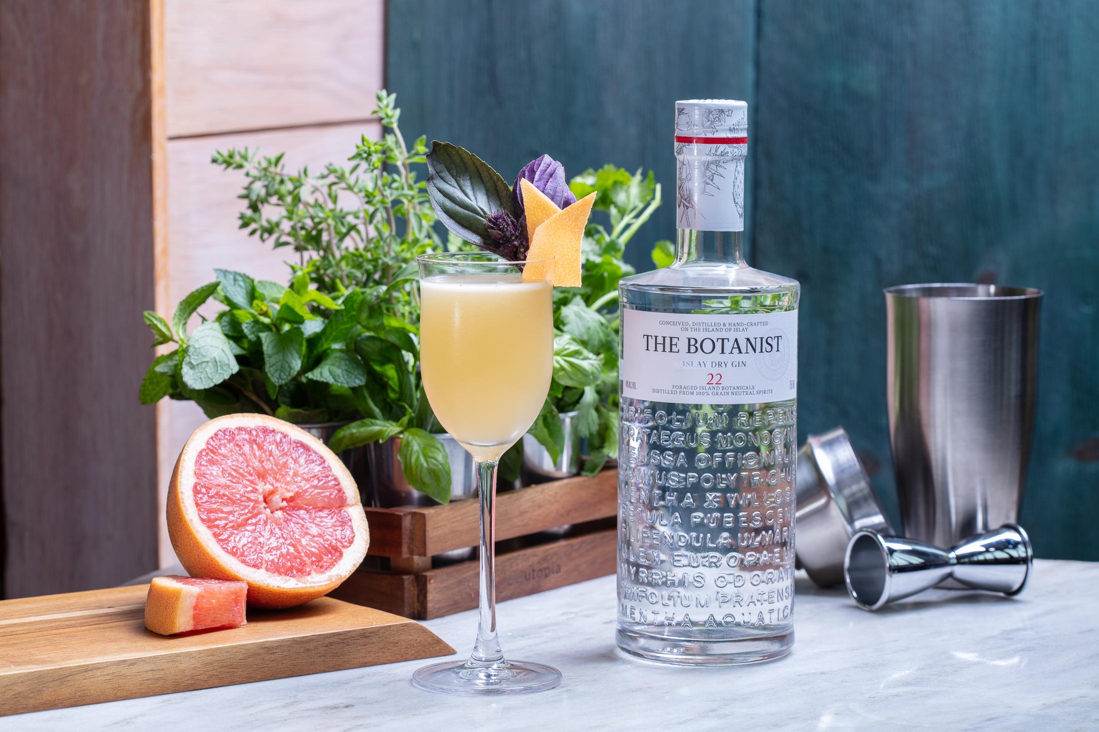 Vibrant summer cocktails with fresh botanicals