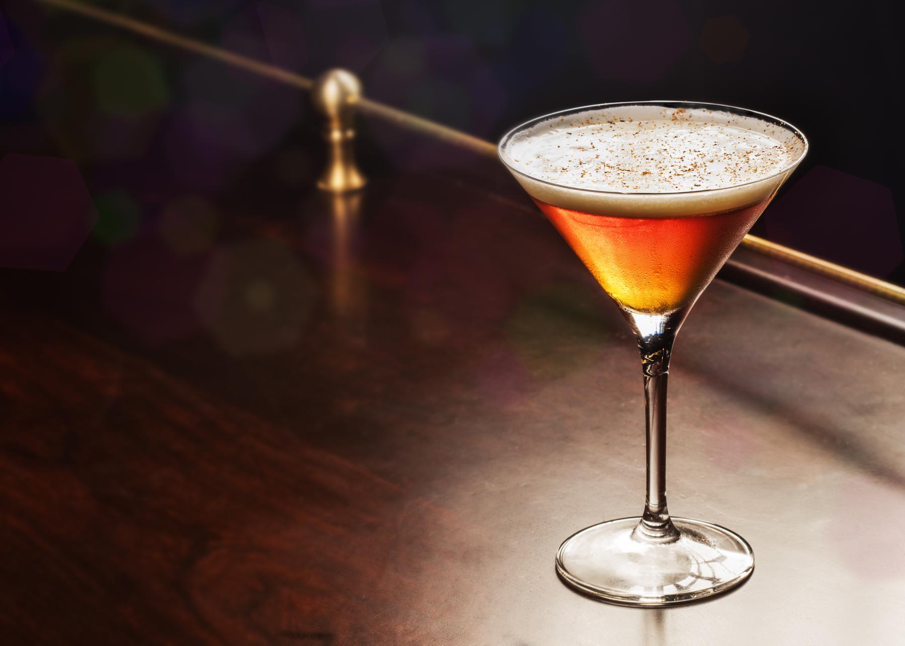 Unique signature cocktail service in a high-end bar