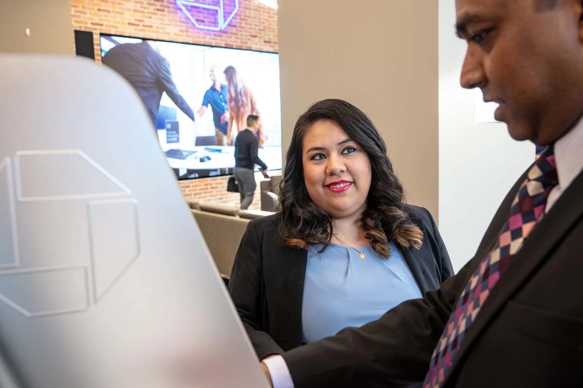 Chase employer brand marketing shot of team interaction