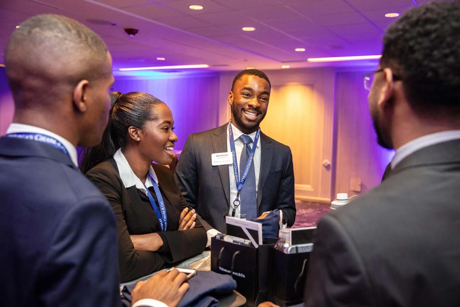 Networking reception at corporate event