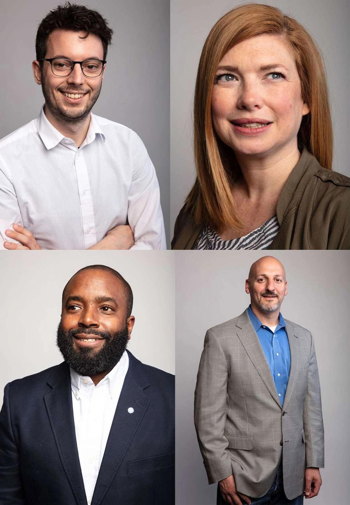 Grid of professional corporate headshots