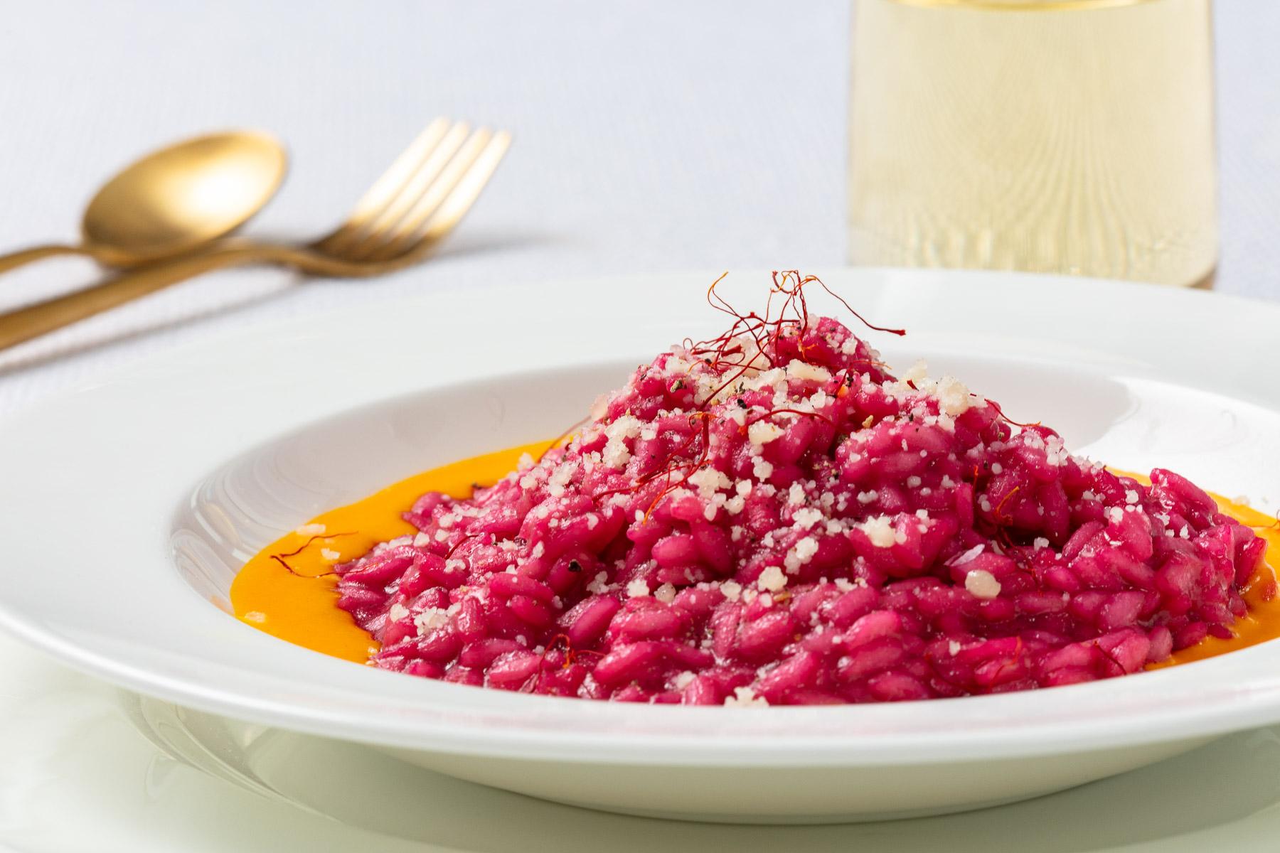 Delicate seafood appetizer plated on ceramic dish