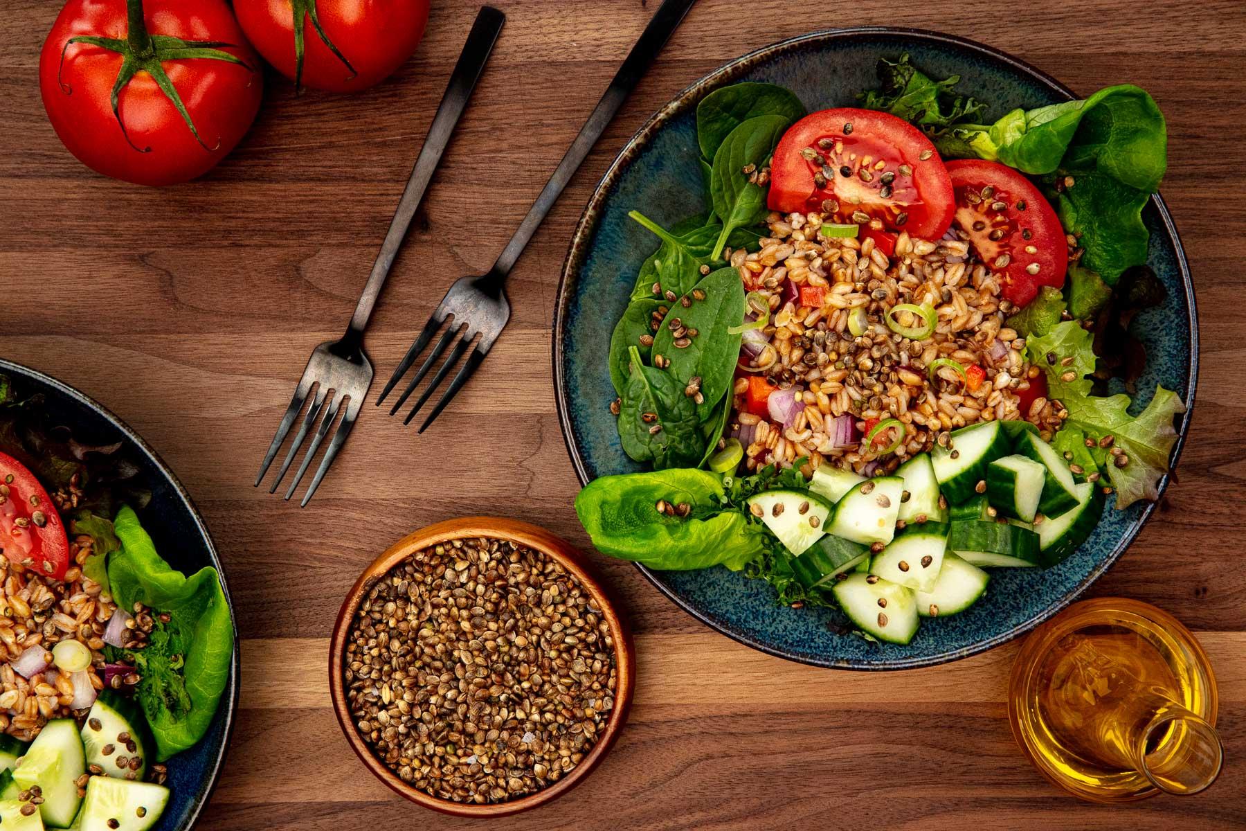 Artistic food composition with dark moody lighting