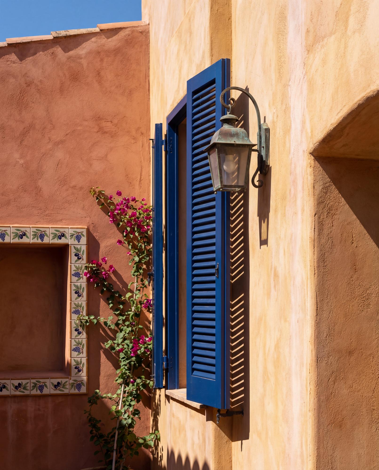 Luxury hotel exterior architectural details and textures